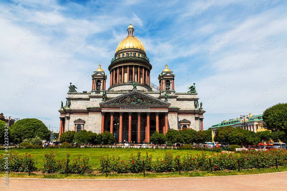 Saint Isaac Cathedral in Saint Petersburg in summer day, Russia