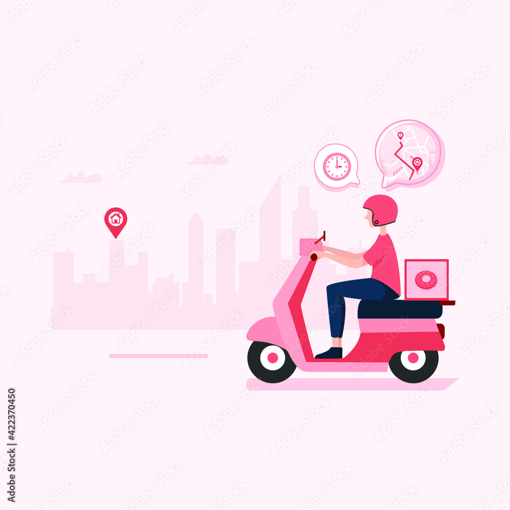 Deliver to your home Vector Illustration concept. Flat illustration isolated on white background. Deliver to your home Vector Illustration concept. Flat illustration isolated on white background.