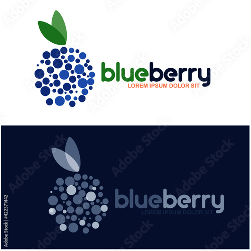 BERRY FARM BLUEBERRY Simple Logo, Sign, Icon, Template Vector Design berry blueberry