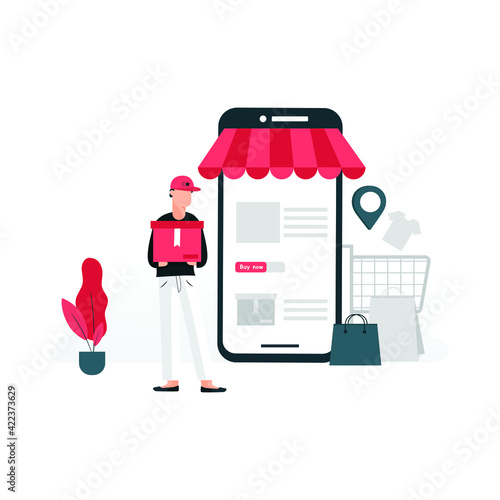 Online Store Vector Illustration concept. Flat illustration isolated on white background.