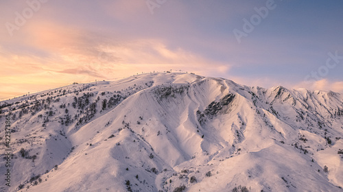 Paysage de Montagne, vu de la station du Corbier et de la Vallée Perdue photo