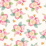 Floral watercolor seamless pattern 