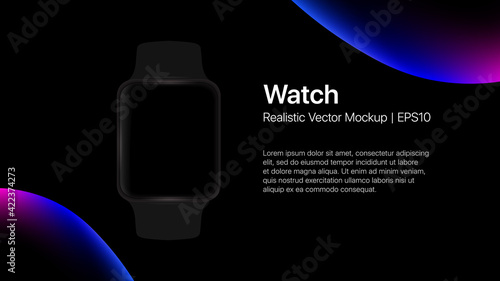Apple Watch Presentation Slide Template. Vector illustration