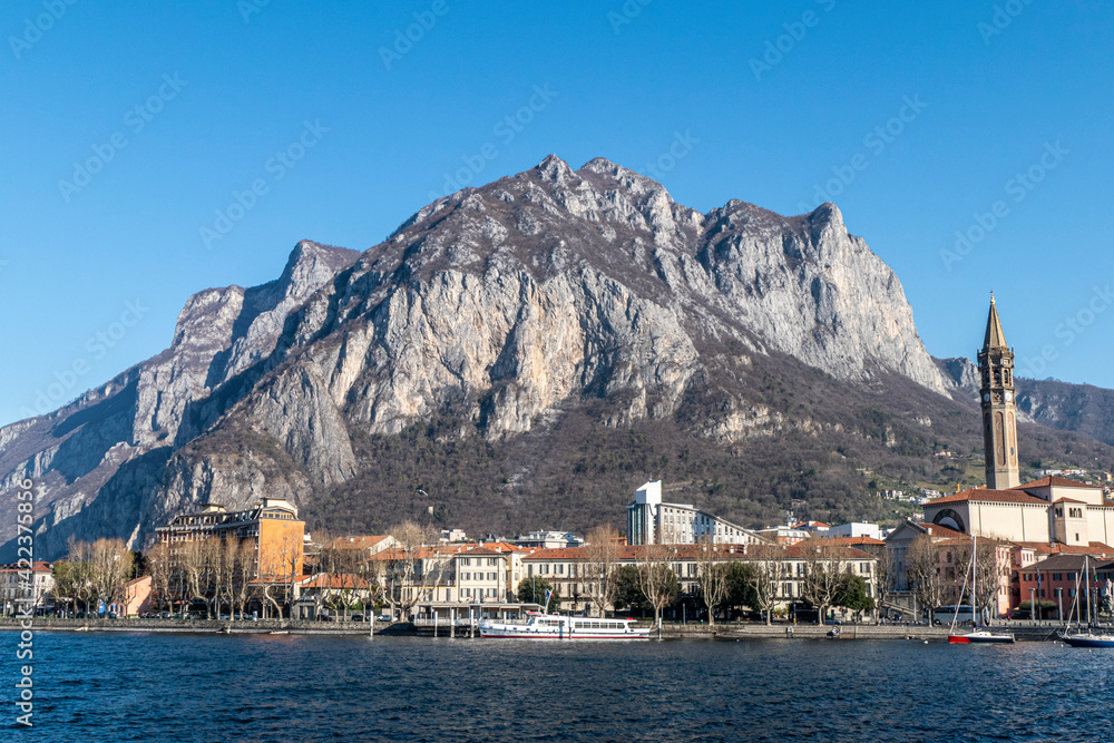 Landscape of Lecco and of his beautiful lake and mountains