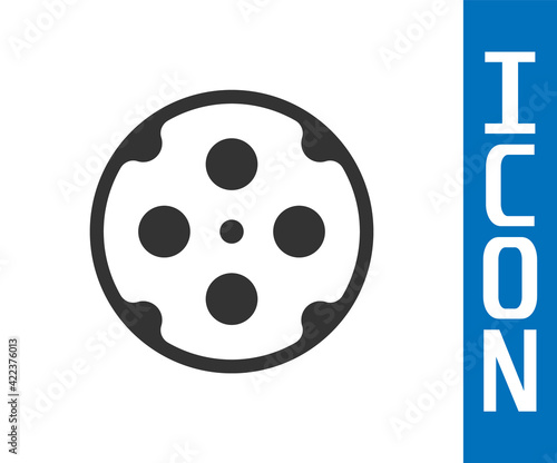 Grey Revolver cylinder icon isolated on white background. Vector