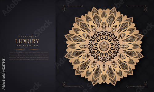 Ethnic vector mandala design for invitations, cards, labels. Round logo and label template. Luxury floral woven pattern. Oriental ornament in boho style. Islamic background Chacka Anahata pictogram.