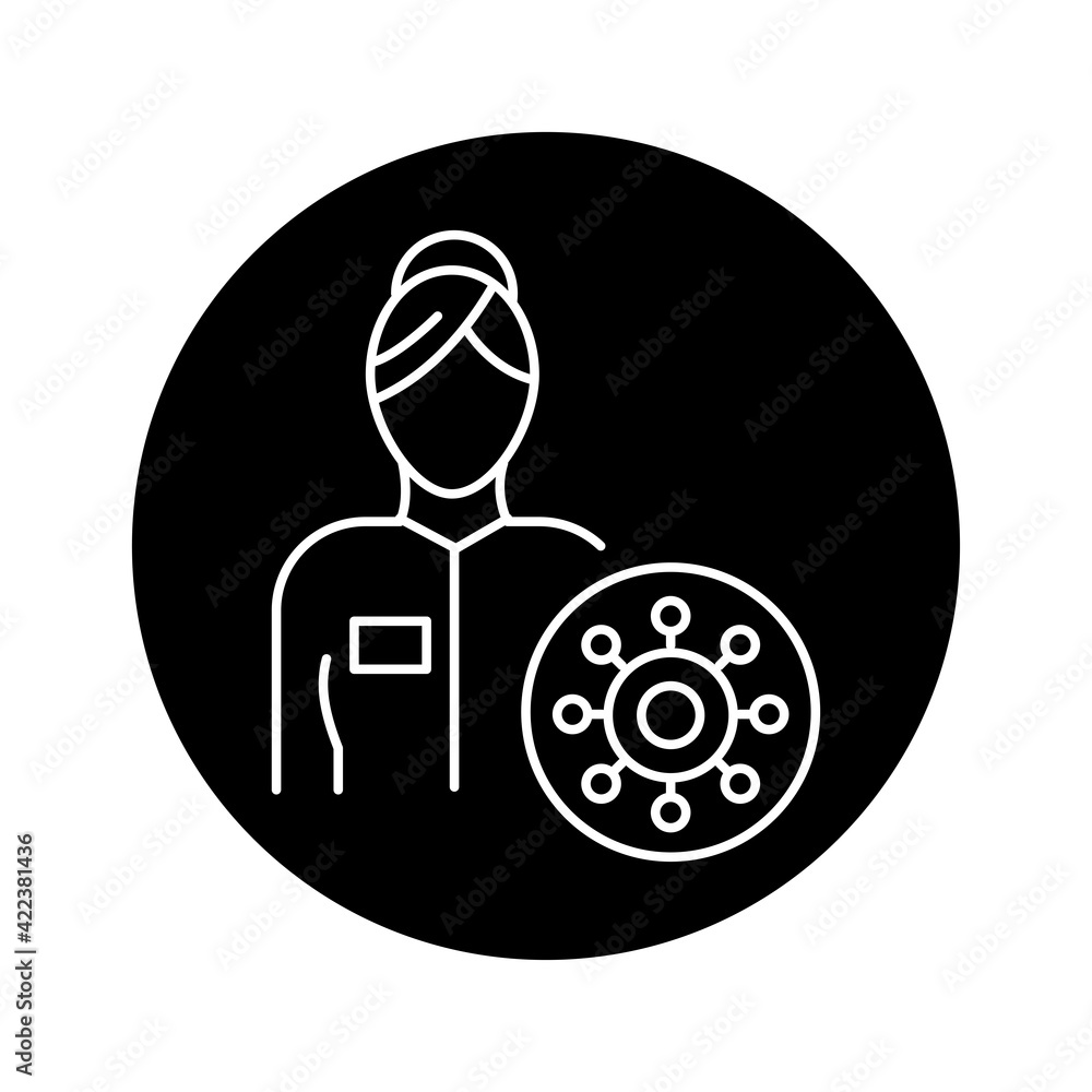 Virologist color line icon. Subject matter expert. Virologist color line icon. Subject matter expert.