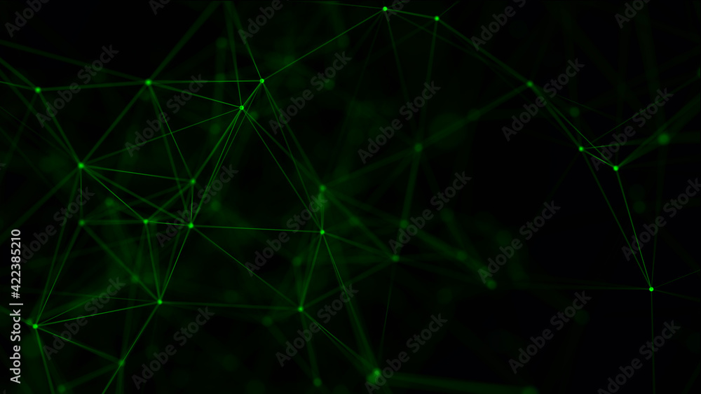 Abstract background with connecting dots and lines. Technology background. Network connection structure. Plexus effect. 3D rendering. Abstract background with connecting dots and lines. Technology background. Network connection structure. Plexus effect. 3D rendering.