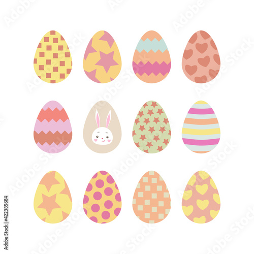 set of easter eggs