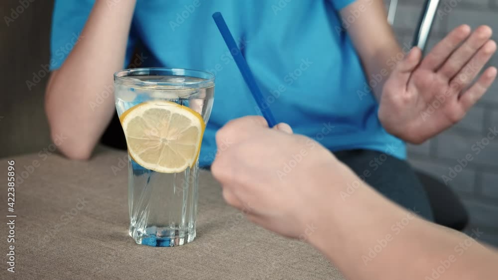 Say no to plastic. A teen say to to the plastic stray and don't drink water lemon in the room. Say no to plastic. A teen say to to the plastic stray and don't drink water lemon in the room.