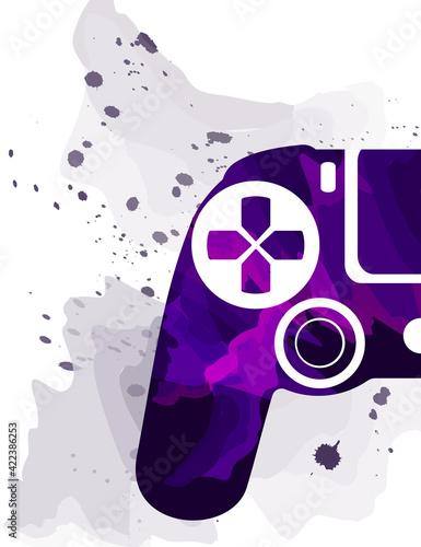magenta gamepad  playstation 4
