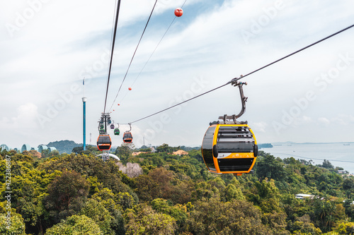 SINGAPORE, SINGAPORE - Nov 16, 2018: Aerial Lift in Singapore