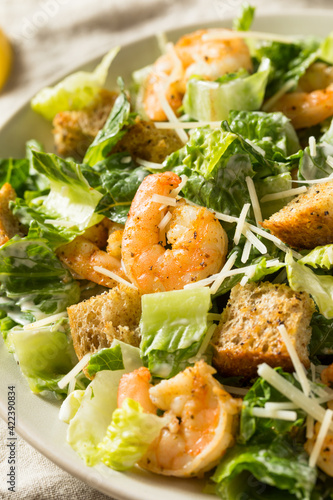 Homemade Shrimp Caesar Salad