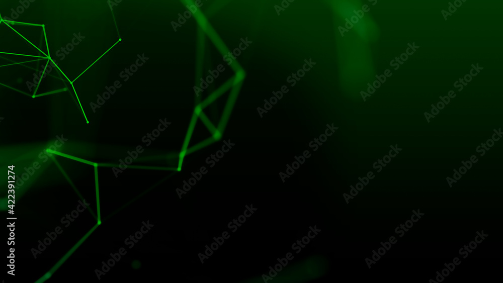 abstract digital connection moving dots and lines. abstract background of green plexus. abstract digital connection moving dots and lines. abstract background of green plexus.