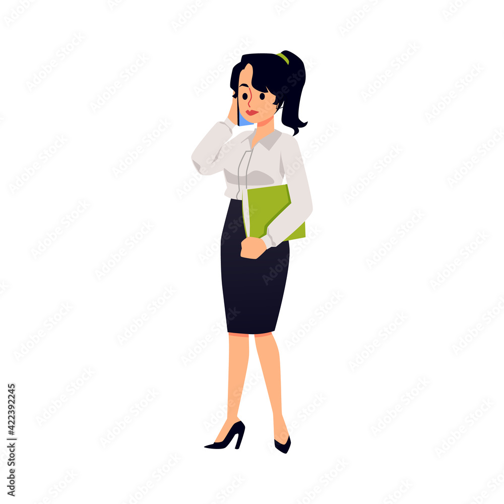 Businesswoman on phone call - business woman talking on smartphone Businesswoman on phone call - business woman talking on smartphone