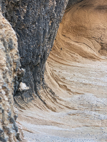 Old rocky stones. South African stones. Indian oceans coast. Old stones