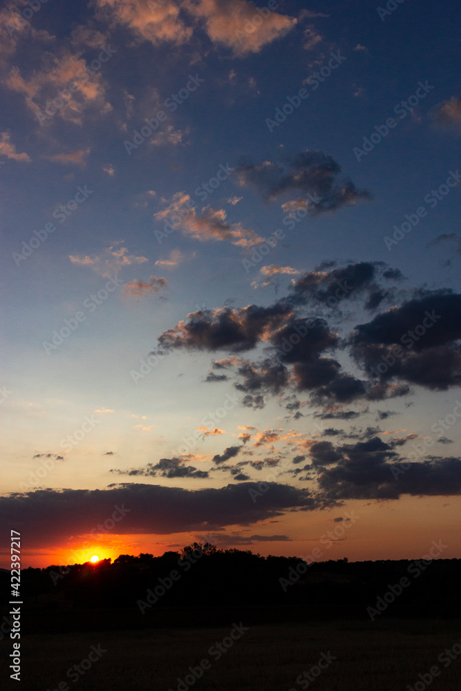 Backlit sunset, southern Andalusia, Spain