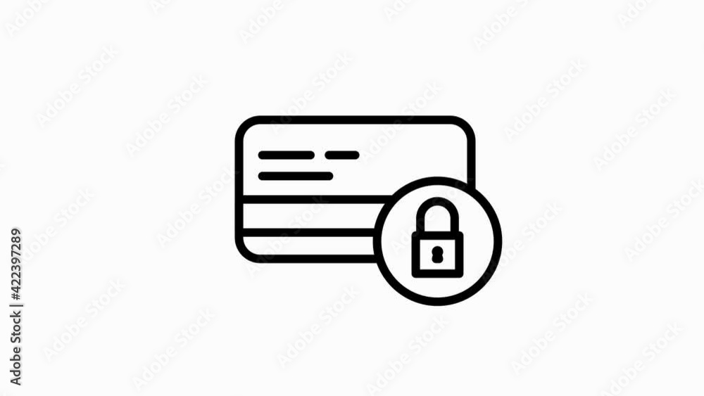 SECURITY line icon of for modern concepts, web and apps on white background. Motion graphic. SECURITY line icon of for modern concepts, web and apps on white background. Motion graphic.
