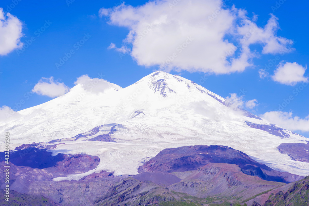 View of Mount Elbrus from Mount Cheget