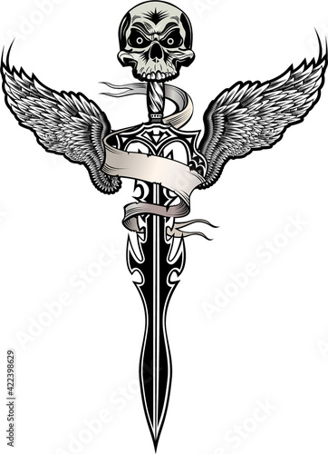 Skull and sword