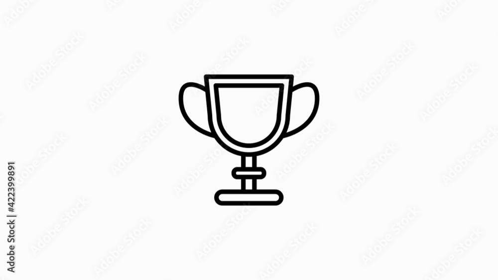 SPORT icon with line design isolated on white background. Motion graphic. SPORT icon with line design isolated on white background. Motion graphic.