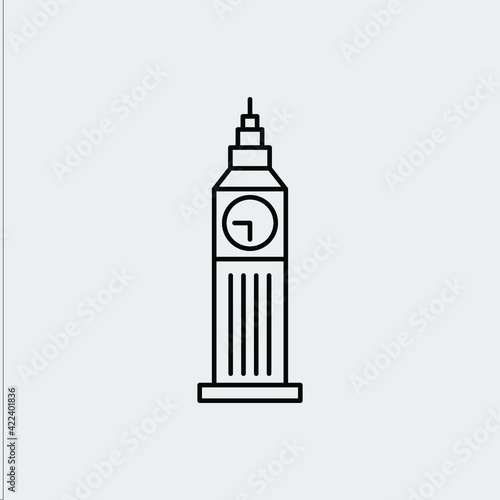 big ben icon sign vector