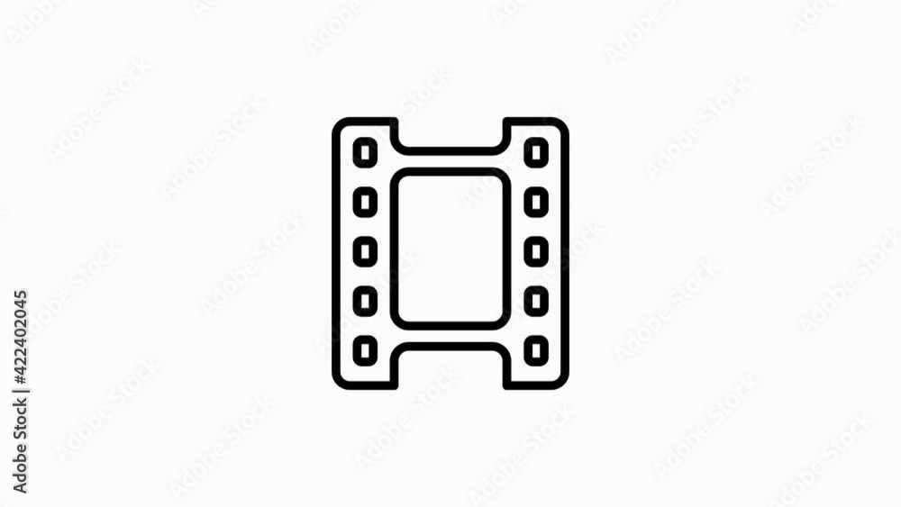 MUSIC icon with line design isolated on white background. Motion graphic. MUSIC icon with line design isolated on white background. Motion graphic.