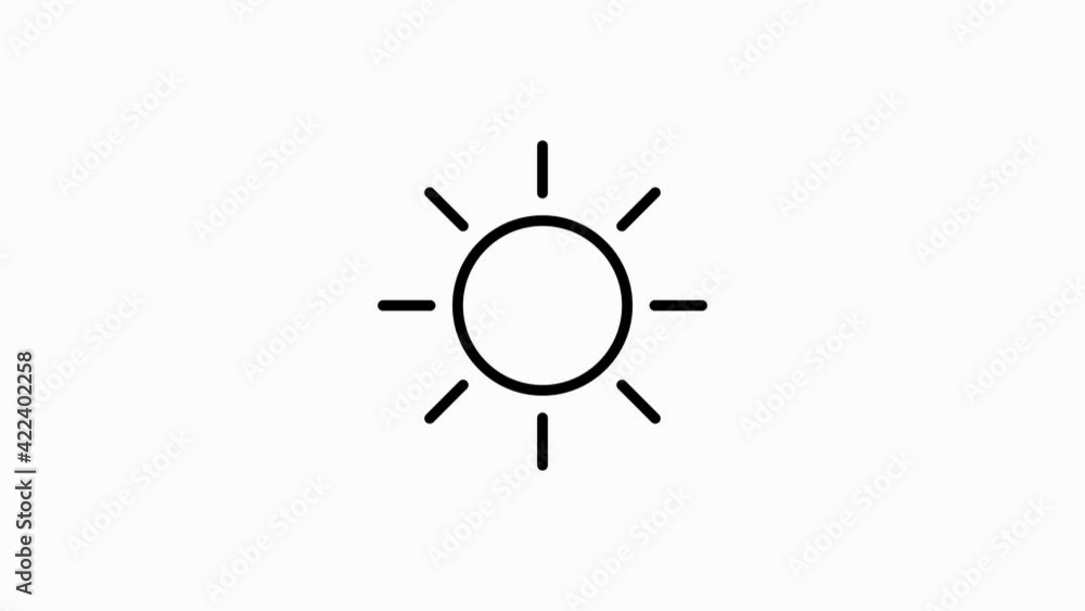 Weather line icon for modern concepts, web and apps on white background. Motion graphic. Weather line icon for modern concepts, web and apps on white background. Motion graphic.
