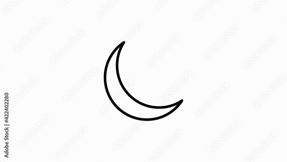 Weather line icon for modern concepts, web and apps on white background. Motion graphic. Weather line icon for modern concepts, web and apps on white background. Motion graphic.
