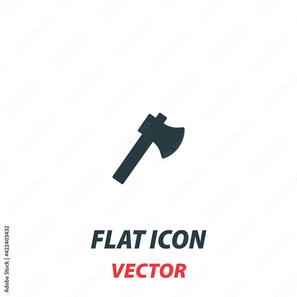 axe icon in a flat style. Vector illustration pictogram on white background. Isolated symbol suitable for mobile concept, web apps, infographics, interface and apps design axe icon in a flat style. Vector illustration pictogram on white background. Isolated symbol suitable for mobile concept, web apps, infographics, interface and apps design