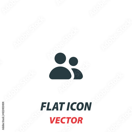 team icon in a flat style. Vector illustration pictogram on white background. Isolated symbol suitable for mobile concept, web apps, infographics, interface and apps design