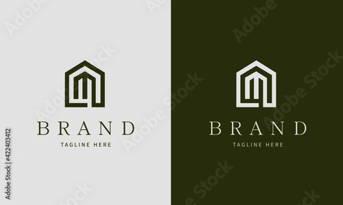 Finance Business Luxury Real Estate Agent M Letter Symbol Concept Logo