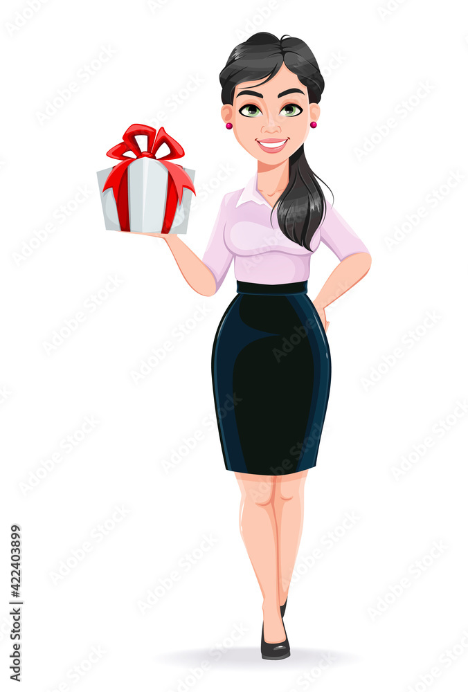 Successful business woman cartoon character Successful business woman cartoon character
