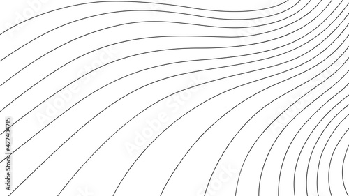 The stylized height of the topographic contour map in lines and contours. The concept of a conditional geography scheme and the terrain path. Vector illustration.