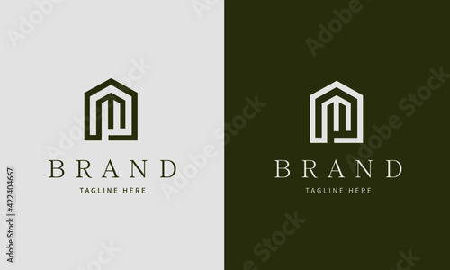Finance Business Luxury Real Estate Agent M Letter Symbol Concept Logo