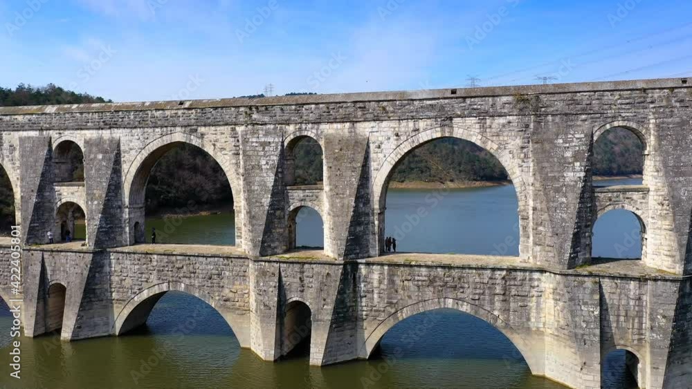Stone columns of Maglova Aqueduct, built by Mimar Sinan between 1554-1562 on Alibey Creek Valley. It regarded as one of masterpiece of world water architecture and continues to carry water to Istanbul Stone columns of Maglova Aqueduct, built by Mimar Sinan between 1554-1562 on Alibey Creek Valley. It regarded as one of masterpiece of world water architecture and continues to carry water to Istanbul