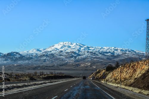 Turkish mountains in the snow
