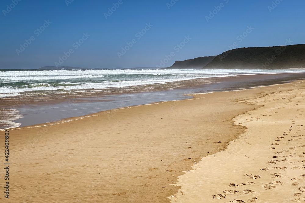 Scenic view of beach in Nature’s Valley, South Africa.