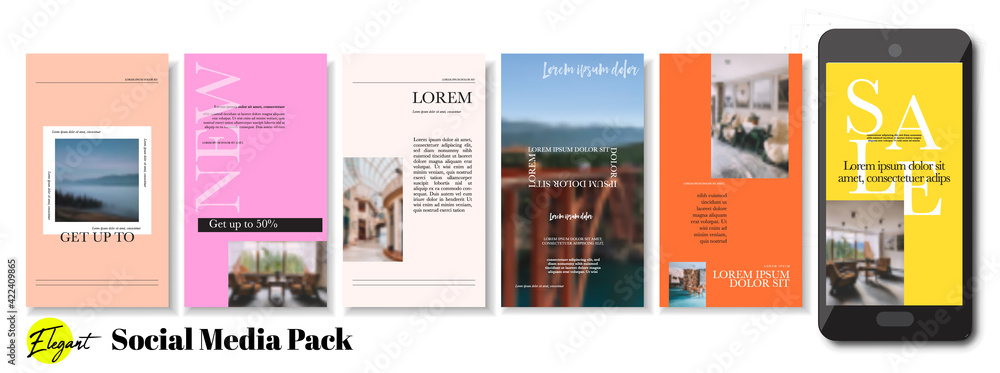 Social media banner. Vector cover. Layout for promotion. Design backgrounds web pack. Mockup for personal gold blog, luxury shop. Set of stories, sale post frame templates. style story bundle smm. a4