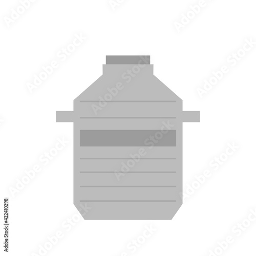 Cryogenic storage dewar flat isolated vector 2d