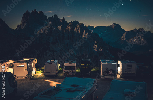 Scenic Starry Sky RV Park Camping in the Dolomites