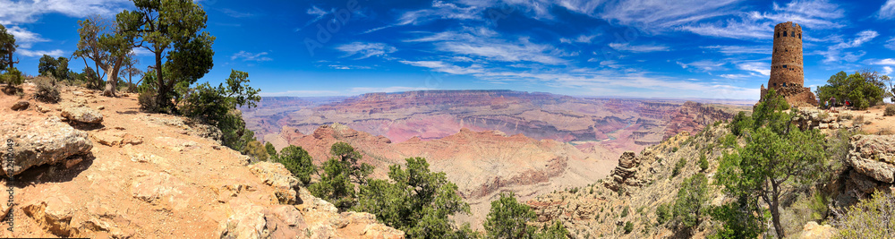 Amazing colors of Grand Canyon from a high viewpoint