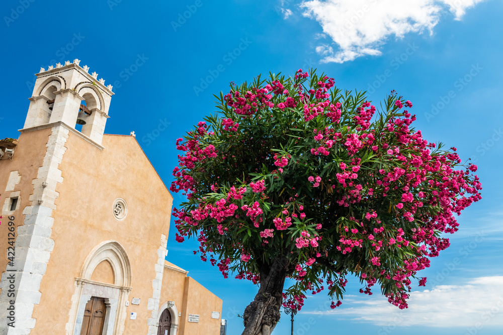 Church of Saint Augustine on 9th April square, Taormina, Italy
