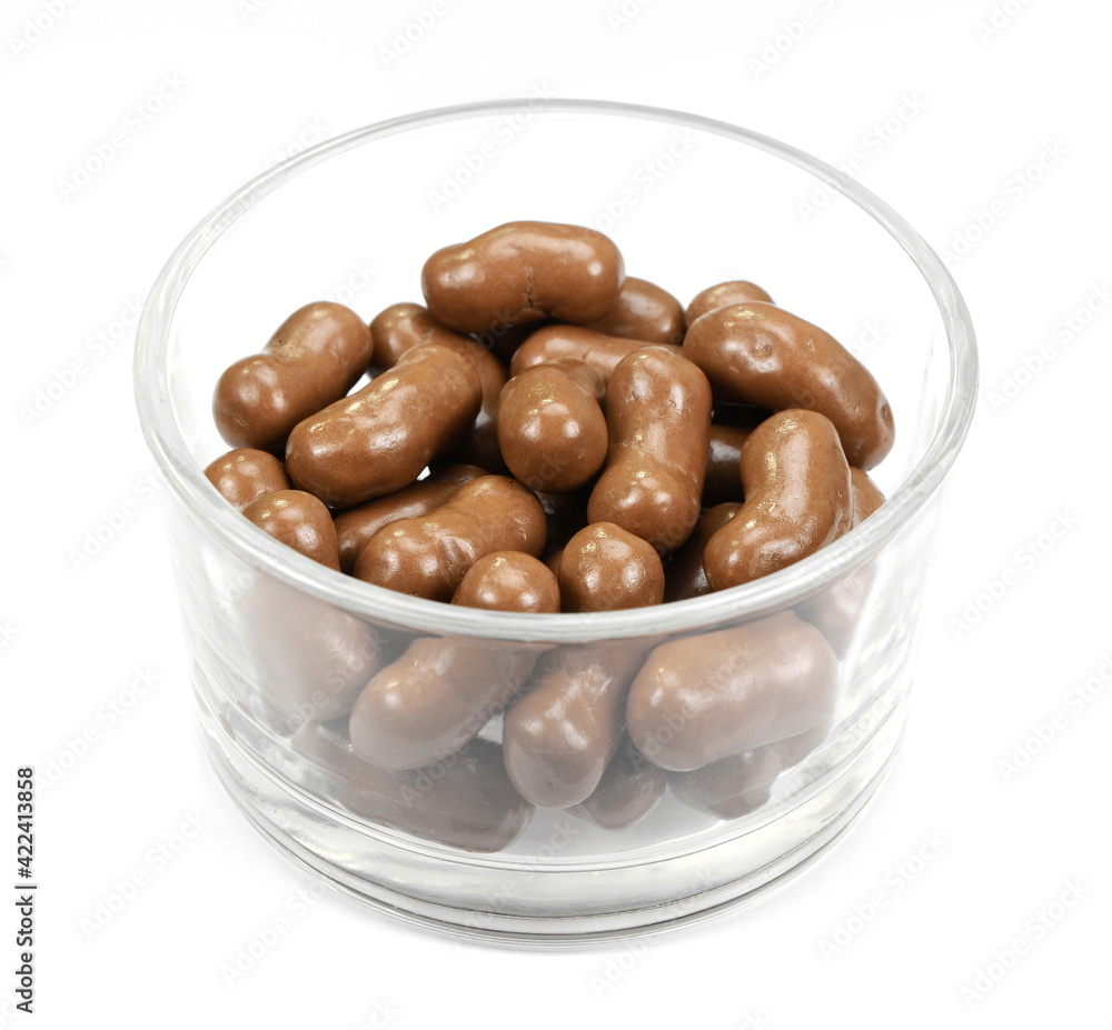 Chocolate, sweet crunchy snack isolated on white background. Chocolate balls on white background. chocolate covered corn flips. Chocolate, sweet crunchy snack isolated on white background. Chocolate balls on white background. chocolate covered corn flips.