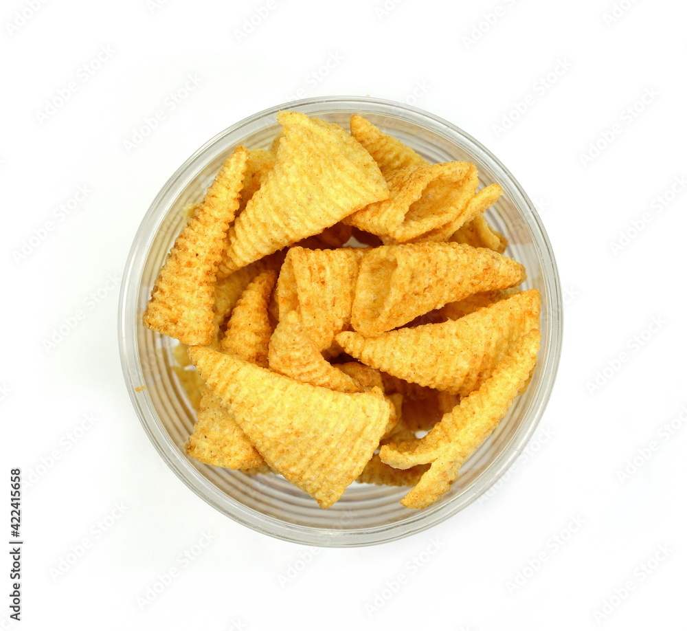cone corn chips isolated on white background cone corn chips isolated on white background