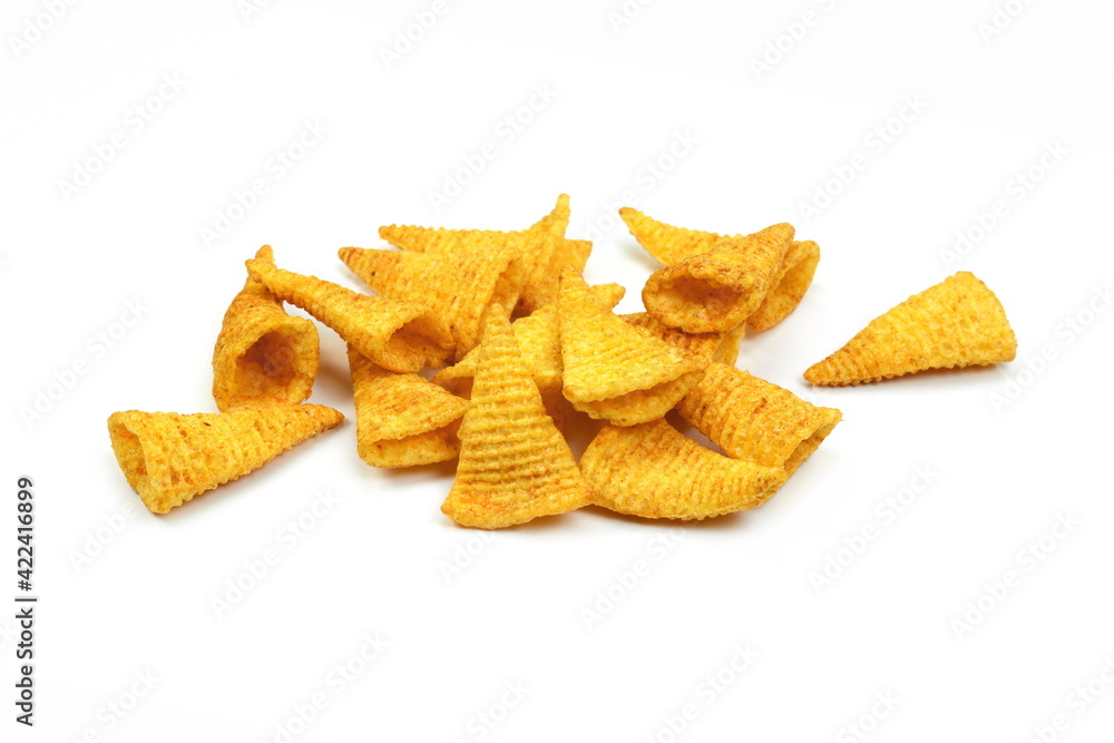cone corn chips isolated on white background cone corn chips isolated on white background