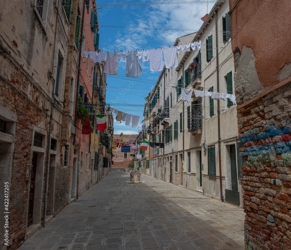 clothes hung out to dry in venice