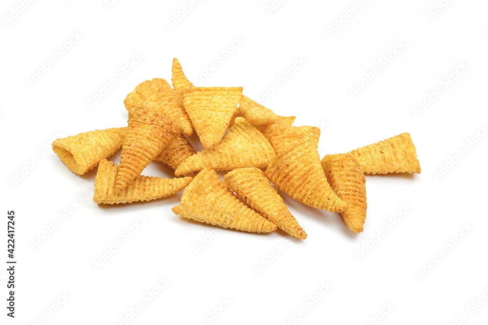 cone corn chips isolated on white background cone corn chips isolated on white background
