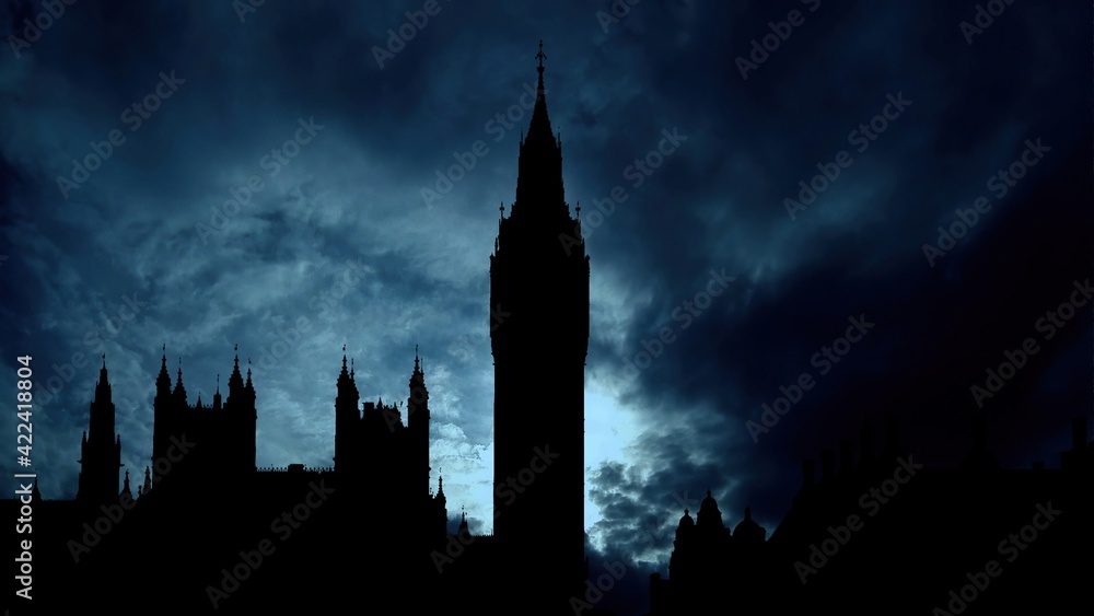 Palace Of Westminster And Big Ben against clouds Palace Of Westminster And Big Ben against clouds