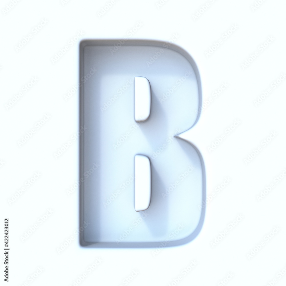 White hole shadow font Letter B 3D White hole shadow font Letter B 3D